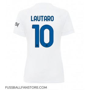 Inter Milan Lautaro Martinez #10 Replik Auswärtstrikot Damen 2023-24 Kurzarm